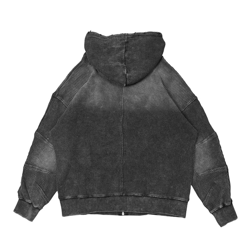 WORE / DARTED ZIP HOODIE / BLACK Lsize