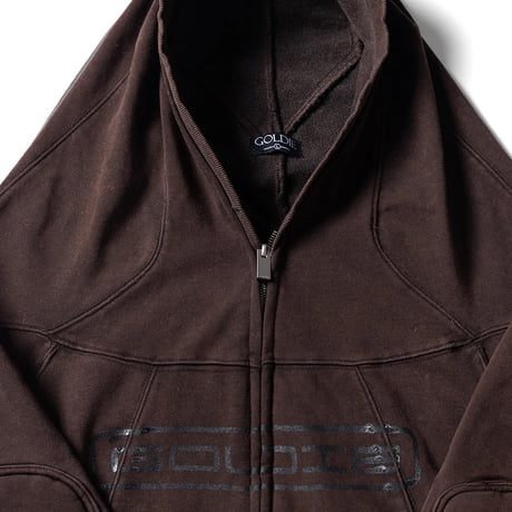 【ラスト1点】GOLDIE / Gc Cocoon Washed Zip Hoodie / BROWN