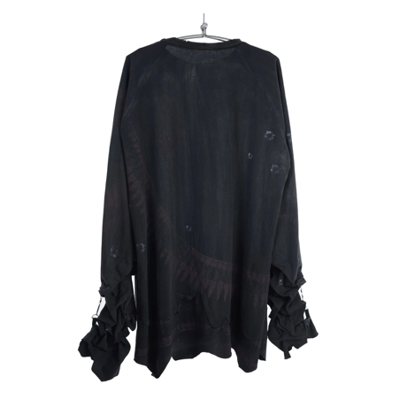 【ラスト1点】EMOTIONAL WORLD / THUNDER STACKED L/S TEE / FADED BLACK