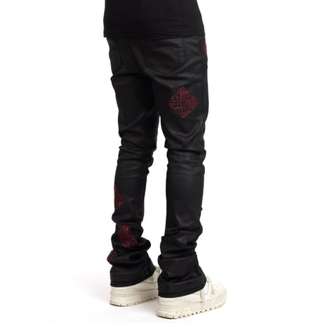 【ラスト1点】GUAPI / Obsidian Black Icon Embellished Denim V2