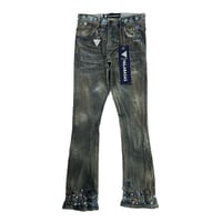 XWORE / LETTERING WAVED DENIM PANTS | PLUG