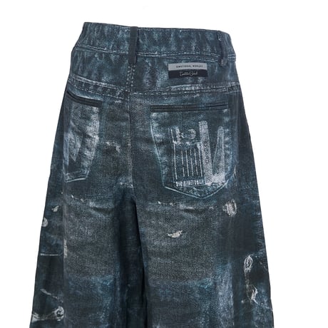 EMOTIONAL WORLD / X-RAY SCANNED PRINTED JEANS / DARK BLUE