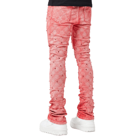 GUAPI / VINTAGE RED EMBELLISHED DENIM