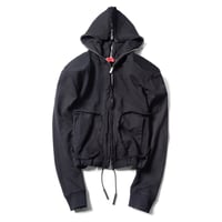 GOLDIE / PANELED PADDED ZIPPED HOODIE