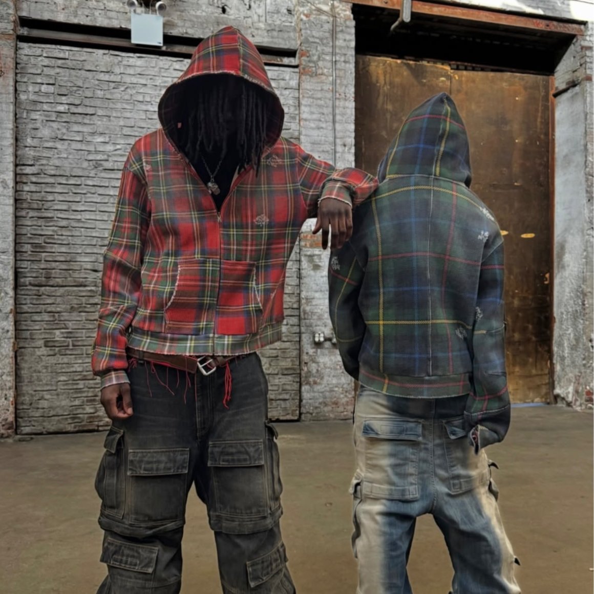 XWORE / TARTAN RED PLAID ZIP HOODIE | PLUG