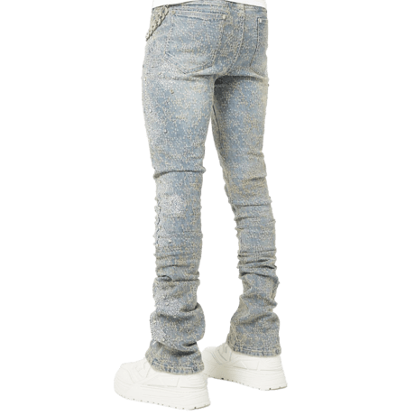 【ラスト1点】GUAPI / VINTAGE BLUE DISTRESSED CROSS DENIM