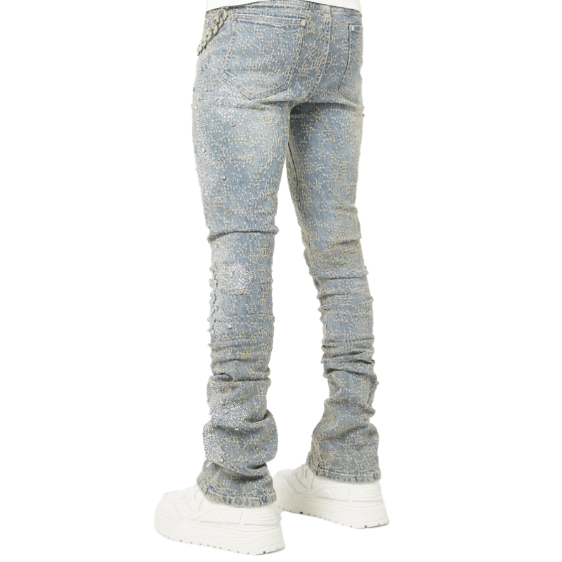 GUAPI / VINTAGE BLUE DISTRESSED CROSS DENIM | PLUG