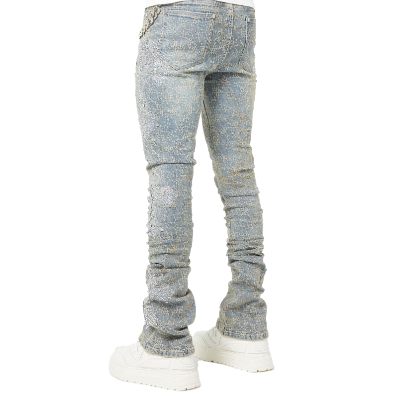 GUAPI / VINTAGE BLUE DISTRESSED CROSS DENIM | PLUG