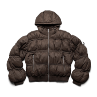 RACER WORLD WIDE / PUFFER JACKET X / BROWN