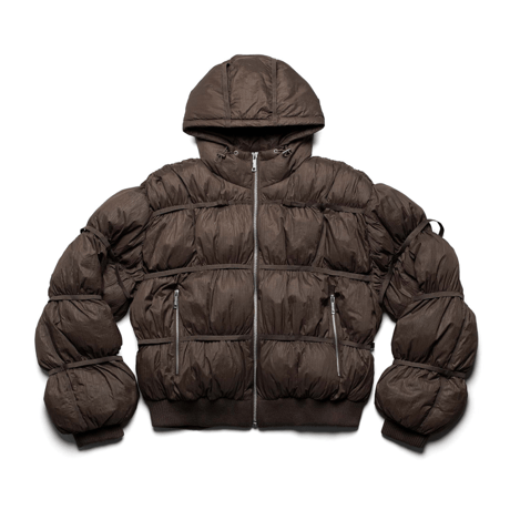 RACER WORLD WIDE / PUFFER JACKET X / BROWN