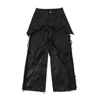 【ラスト1点】 SERONINE LAB / BLACKFILM WAX-CRACK DENIM PANTS