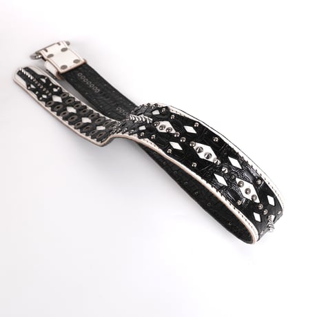 DND4des / CROCODILE PARTTEN DOUBLE LAYER LEATHER BELT