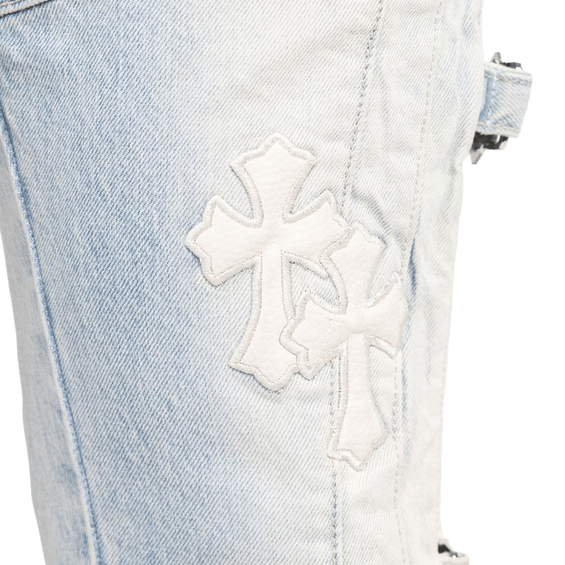 GUAPI / Aqua Blue Cross Buckle Denim | PLUG