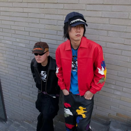 HOUSE NEVER DIES / CLOUD VARSITY JACKET / PINK