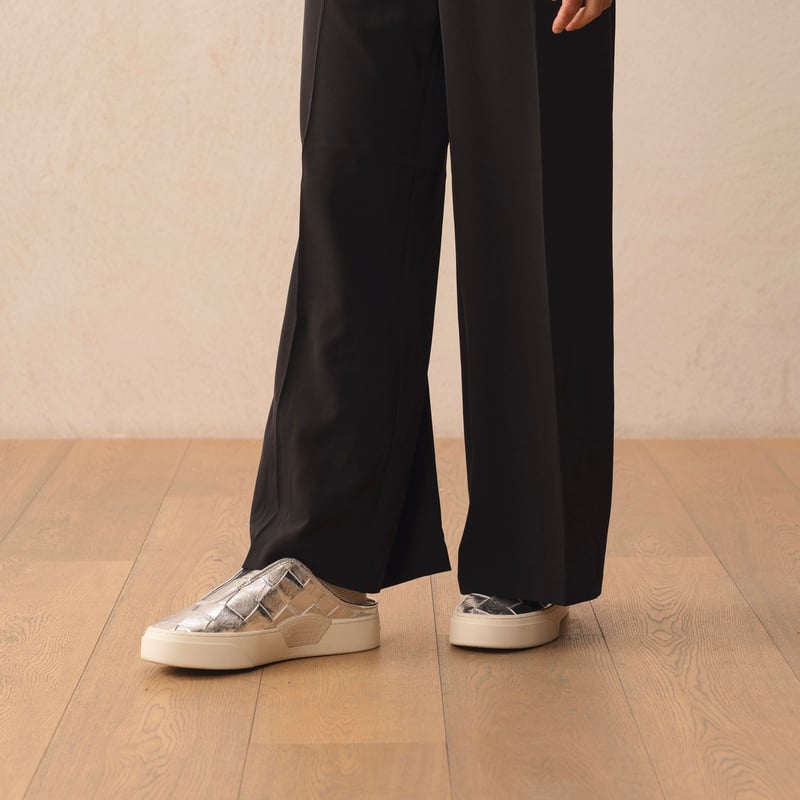 FOOT INDUSTRY / Intrecciato mule / SILVER | PLUG