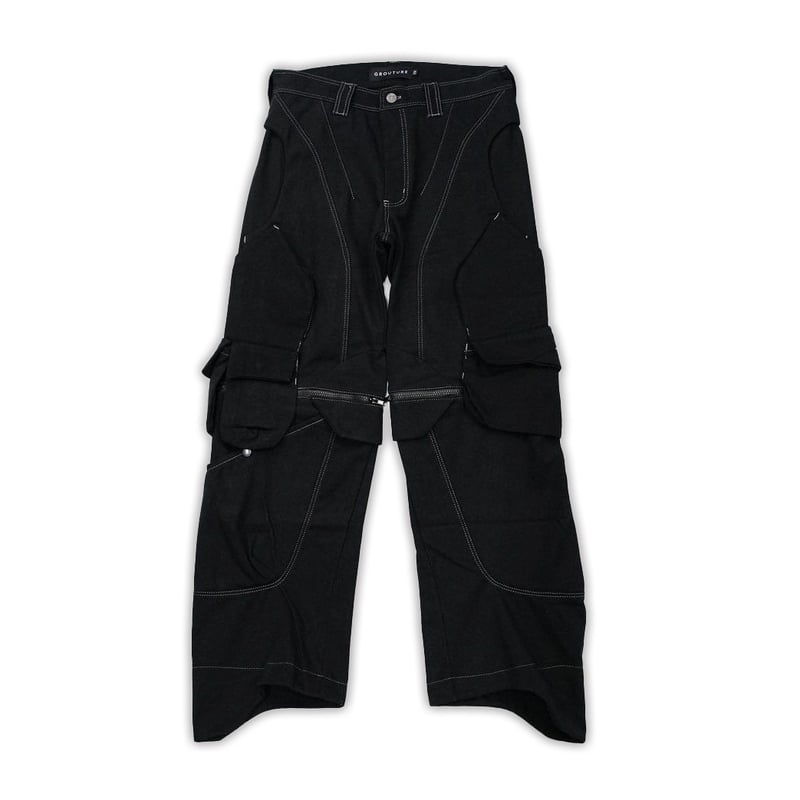 GROUTURE / SADDLE CARGO PANTS / BLACK | PLUG