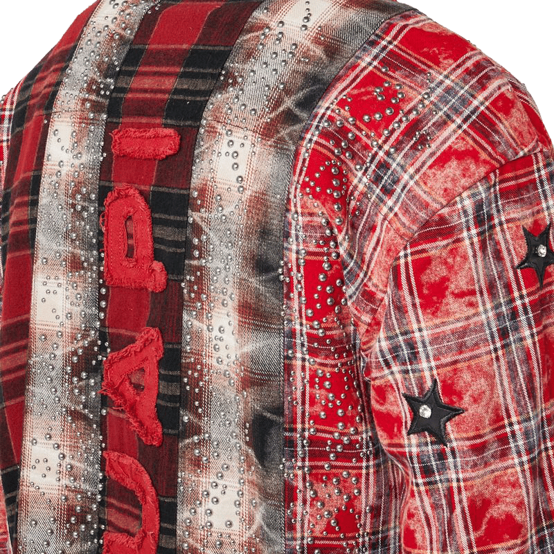 ラスト1点】GUAPI / Blood Red Patch Flannel | PLUG