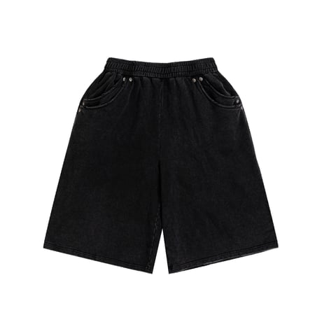 Thought We Friends / Junoa Sweat Shorts / BLACK