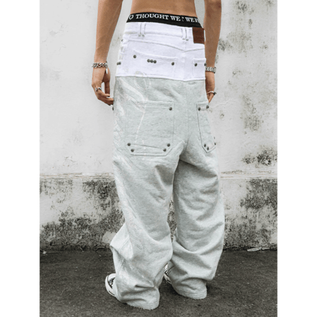 Thought We Friends / Dray Double-Layered Sweatpants / GRAY