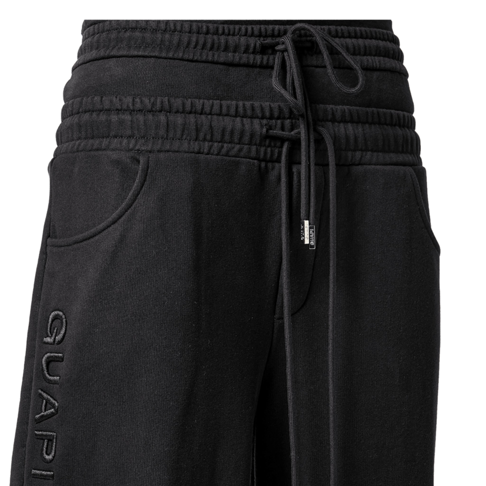 GUAPI / OBSIDIAN BLACK EMBELLISHED FLARED SWEAT