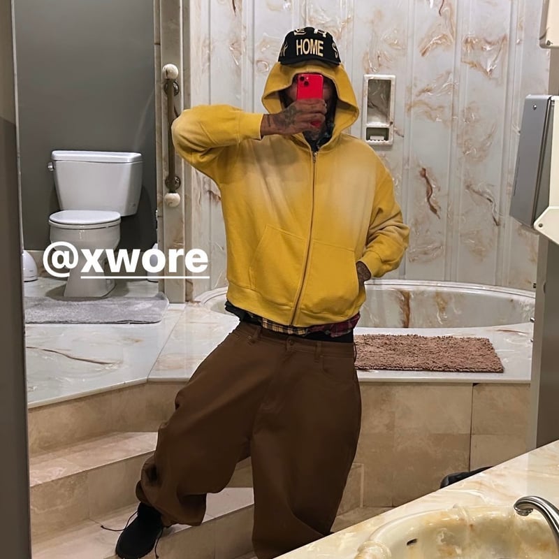 XWORE / DARTED ZIP HOODIE / YELLOW | PLUG