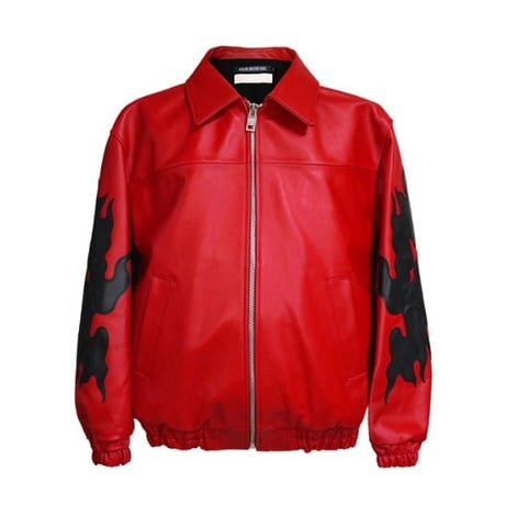 HOUSE NEVER DIES / CLOUD VARSITY JACKET / RED