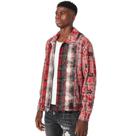 【ラスト1点】GUAPI / Blood Red Patch Flannel