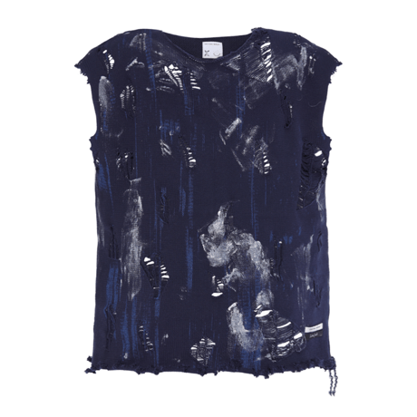 EMOTIONAL WORLD / DISTRESSED KNIT VEST