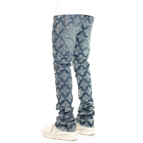 【ラスト1点】GUAPI / VINTAGE BLUE EMBELLISHED DENIM