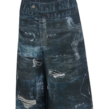 EMOTIONAL WORLD / X-RAY SCANNED PRINTED JEANS / DARK BLUE