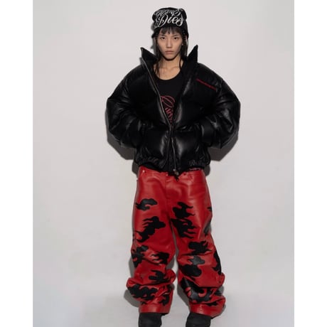 HOUSE NEVER DIES / CLOUD LEATHER PANTS / RED