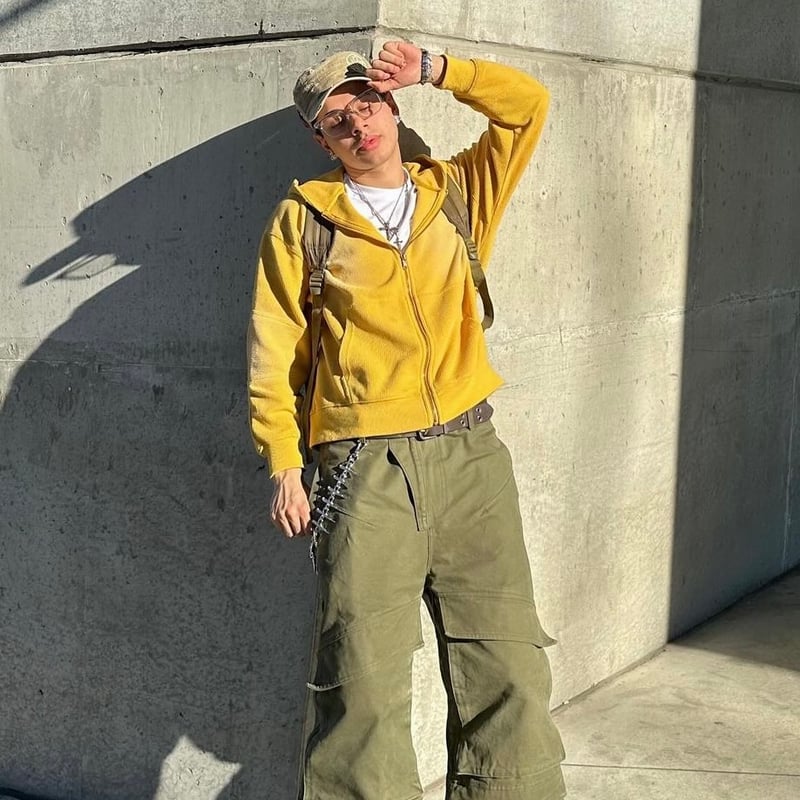 XWORE / DARTED ZIP HOODIE / YELLOW | PLUG