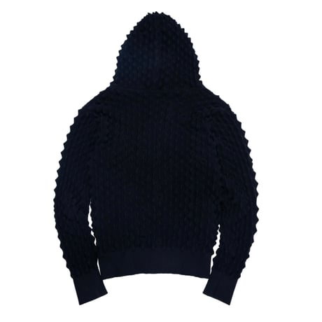 GOLDIE / THORN KNIT ZIP HOODIE / BLACK