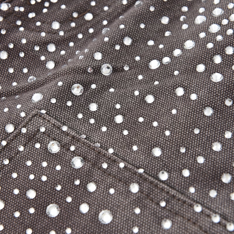 Birth Of  Child Diamond Jorts チャコール Redial 20k Diamond Shorts in Washed Black – Birth Of Royal Child