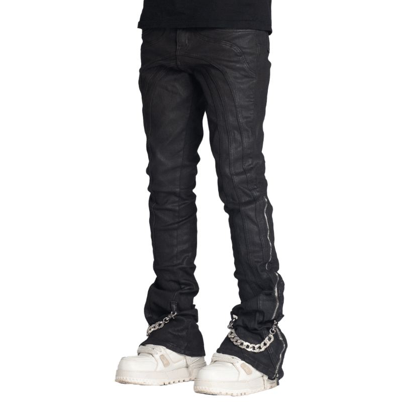 【国内入手困難✨️】GUAPI WAXED KISS STACKED DENIM GUAPI Waxed Kiss Stacked Denim – Black Luxury Streetwear