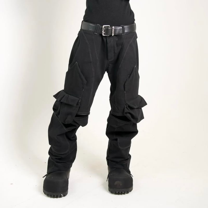 GROUTURE / SADDLE CARGO PANTS / BLACK | PLUG GROUTURE / SADDLE CARGO PANTS / BLACK | PLUG