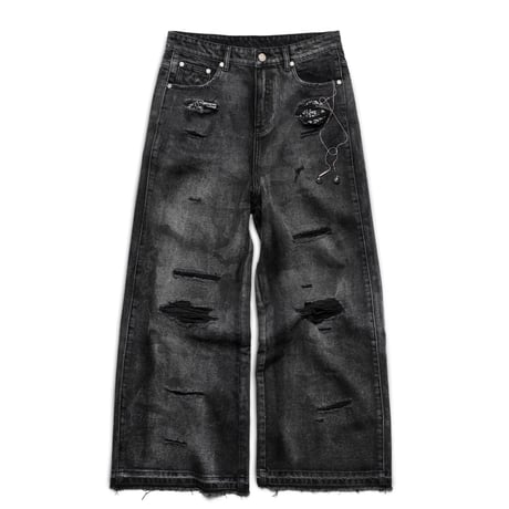 RACER WORLD WIDE / LASER CAMO JEANS / BLACK