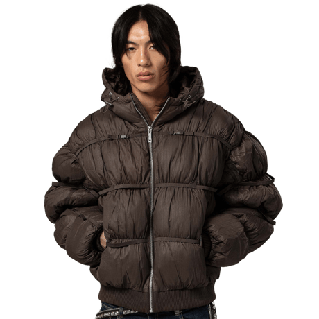 RACER WORLD WIDE / PUFFER JACKET X / BROWN