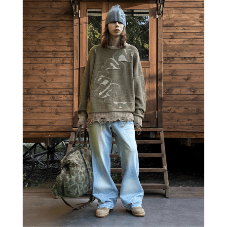 【ラスト1点】 MADFRENZY / BOOTCUT JEANS / BLUE