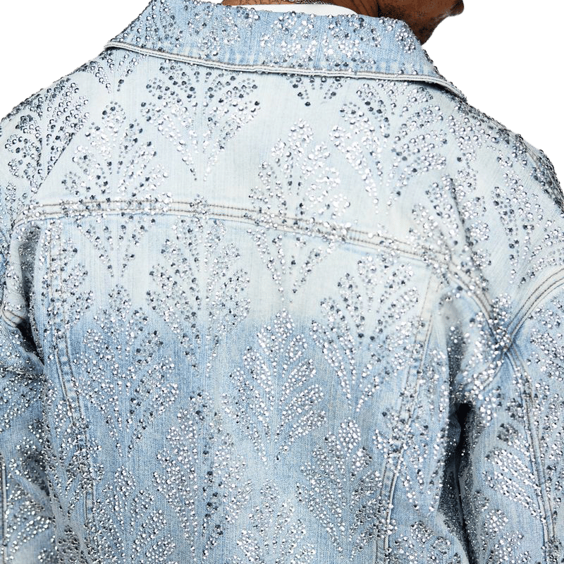 ラスト1点】GUAPI / AQUA BLUE EMBELLISHED DENIM JACK