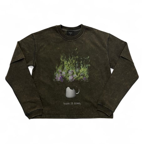unconscious / Burn it Down Long Sleeve / Olive Gray