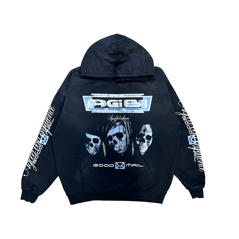 A Good Bad Influence / GOOD MAIL HOODIE / BLACK