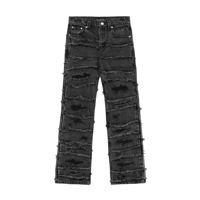 RACER WORLDWIDE / WASHED FLAG JEANS / BLACK