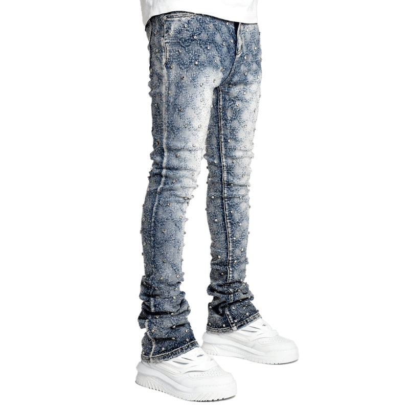 GUAPI / AQUA BLUE EMBELLISHED DENIM | PLUG