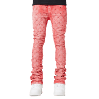 GUAPI / VINTAGE RED EMBELLISHED DENIM