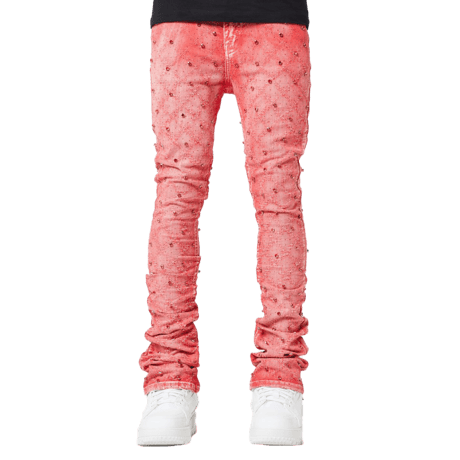 GUAPI / VINTAGE RED EMBELLISHED DENIM