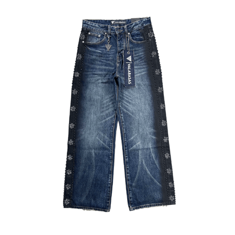 VALABASAS ライトブルーストレートデニム 新品タグ付き Valabasas/バラバサス/CONTRAST BLUE WASH DENIM | ROYAL FLASH