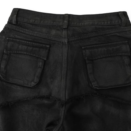 SERONINE LAB / BLACKFILM WAX-CRACK DENIM PANTS
