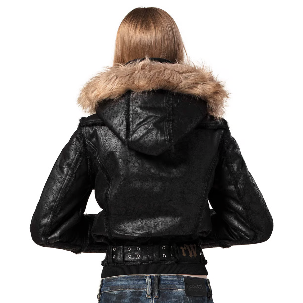 RACER WORLD WIDE / SHEEPSKIN JACKET / BLACK | PLUG