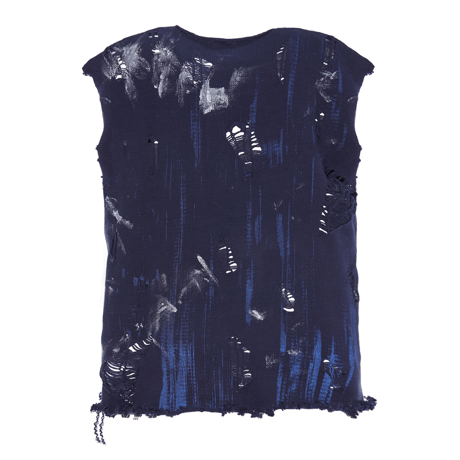EMOTIONAL WORLD / DISTRESSED KNIT VEST